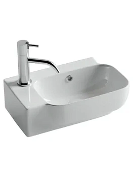 Раковина подвесная Ceramicanova 403х249х140 1 отв. под смеситель,слив-перелив,белый CN6074R