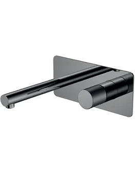 Смеситель Boheme 125-SGM.4 для раковины, встраиваемый, однозахватный, ручка:spirale,графит гл