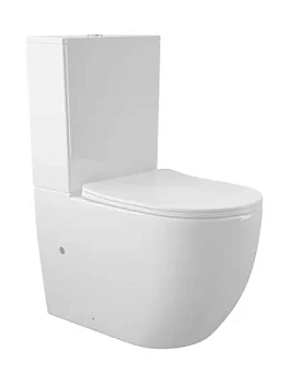 Унитаз-компакт Aqueduto 630х385х815 безободковый, сиденье с микролифтом, белый глянец AQDS10