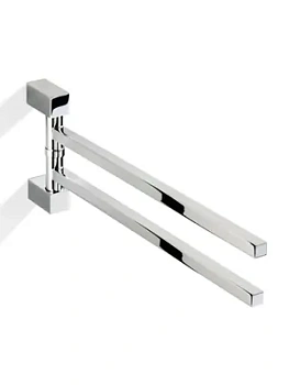 Полотенцедержатель Decor Walther CO HTH2 ширина 369 мм, поворотный, двойной, хром 0560700