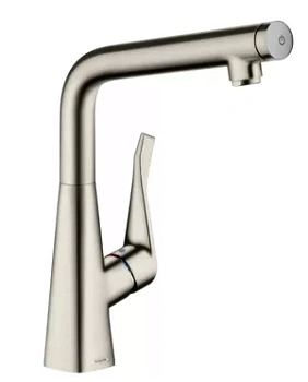 Смеситель Hansgrohe Metris Select M71 для кухни 320 мм поворотный излив сталь 14883800