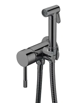 Смеситель Boheme 467-SGM встраиваемый,с гигиеническим душем, однозахватный, с держ, графит глянц