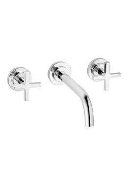 Смеситель KLUDI Classic для умывальника встраиваемый, 3 отв. излив 180мм, хром 201440520