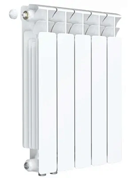 Радиатор биметаллический Rifar Ventil BVL 500 нижнее левое подключение, 5 секции, 985 Вт