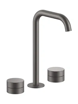 Смеситель для раковины Fantini двухзахватный, на 3 отв., Matt Gun Metal PVD 40P5L607W