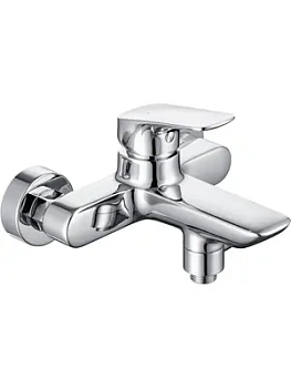 Смеситель для ванны/душа Aquatek AQ1040CR настенный, однозахватный, короткий излив 159мм, хром