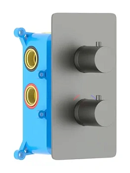 Смеситель для ванны/душа Aquatek AQ1393BGM встраеваемый, термостат, 3 режима, сталь оруж