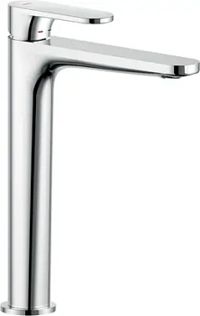 Смеситель NOBILI для раковины, однозахватный, высокий излив, донный клапан, хром YO126128/2CR