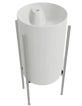 Раковина AeT 360х360х580 с отверстием под смеситель, белая матовая L807T0R1VL101