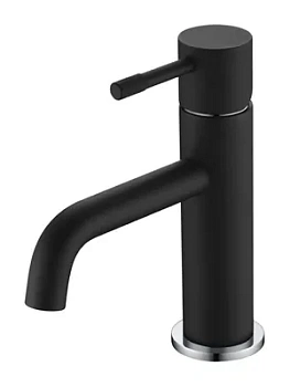 Смеситель Boheme 461-BCR для раковины, на 1 отверстие, однозахватный, черный+хром