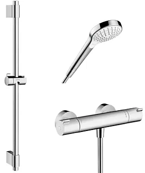 Душевая система Hansgrohe Croma Select S Vario/Ecostat 27833400 термостат, ручной душ, штанга