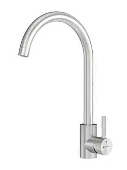 Смеситель для кухни AM.PM F85B07111 однозахватный, C-образный поворотный излив, сатин