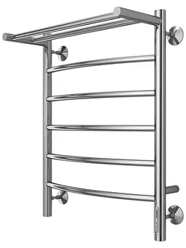 Полотенцесушитель TERMINUS с/п П6 (ШВ:500х650) электро, нерж.сталь, quick touch, правый