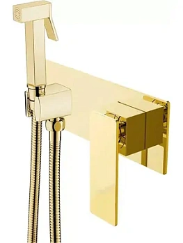 Смеситель Boheme 147-GG.2 встраиваемый, с гигиеническим душем, однозахватный, золото