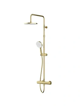 Душевая система AM.PM F0785A499 смеситель-термостат, верхний и ручной душ, золото