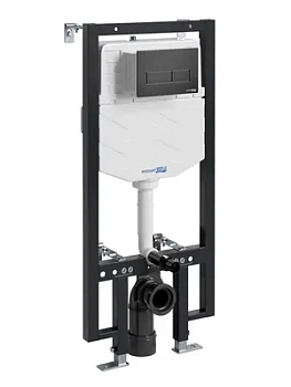 Инсталляция для унитаза WasserKRAFT с клавишей смыва, цвет: черный 56TLT.010.ME.MB03