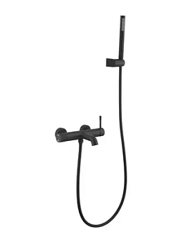 Смеситель Boheme 463-B для ванны/душа, настенный, однозахватный, с ручным душем, черный