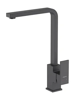 Смеситель для кухни Aquatek AQ1680MB однозахватный, поворотный излив 330мм, черный матовый