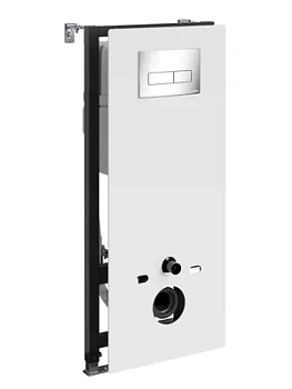 Инсталляция для унитаза WasserKRAFT с клавишей смыва, цвет: хром/белый 20TLT.010.ME.WH.CH03