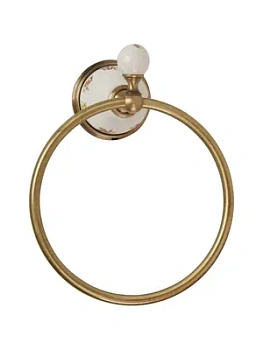 Migliore Полотенцедержатель-кольцо, керамика с декором, бронза ML.PRO-60.508.BR