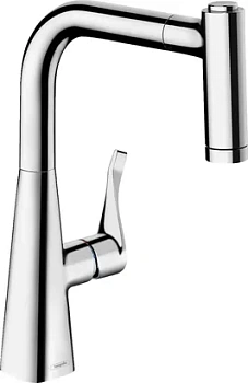 Смеситель Hansgrohe для кухни 220 мм, вытяжной душ, 2 типа струи, хром 73800000