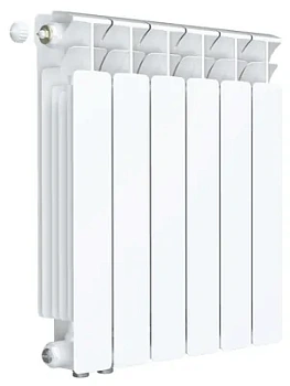 Радиатор биметаллический Rifar Ventil BVL 500 нижнее левое подключение, 6 секции, 1182 Вт