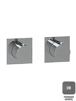 Смеситель для ванна/душ Almar термостат. на 2-3 потребителя, расположение вер/гор. цвет оружейный металл брашированный E180182.GM