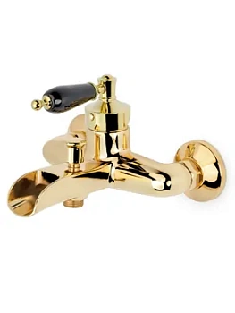 Смеситель Boheme 213-BLC для ванны/душа, настенный, однозахватный, без душ гарнитура, золото