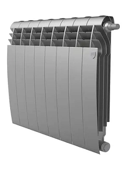 Радиатор биметаллический, 8 секций ROYAL THERMO 500 Silver Satin, VR80 нижнее подкл., НС-1506316