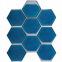 Hexagon Big Deep Blue Glossy 29.5X25.6