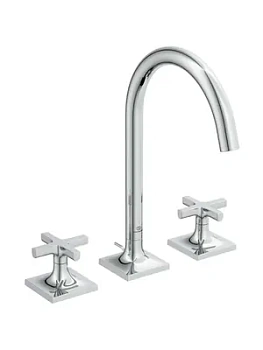 Ideal Standard Смеситель для раковины BD143AA двухзахватный, донный клапан, хром