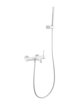 Смеситель Boheme 463-MW для ванны/душа, настенный, однозахватный, с ручным душем, белый матовый