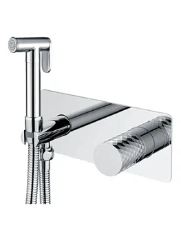 Смеситель Boheme 127-CRCR встраиваемый, с гиг душем, однозахв, ручка:diamond, хром