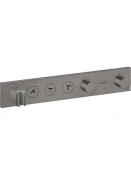 Смеситель Axor 18356340 для душа, встраиваемый, термостат, 3 выхода, шлиф.черный хром