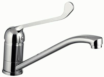 Смеситель для кухни Lemark LM4604C хирургический локтевой с поворотным изливом, хром