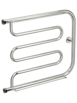 СУНЕРЖА Лира + 2 полки Полотенцесушитель 500х650 нерж.сталь, нак. гайка 1"
