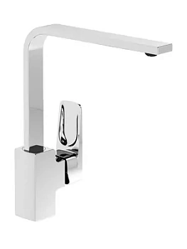 Смеситель для кухни Vitra Square A42753EXP однозахватный, высокий поворотный излив, цвет: хром