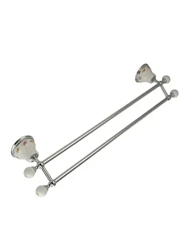 Migliore Полотенцедержатель двойной 60 см керамика с декором,хром ML.PRO-60.523.CR