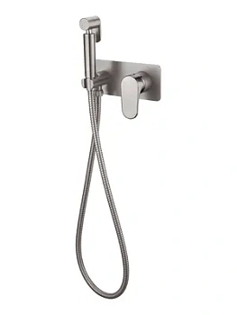 Смеситель Boheme 457-NB с гигиеническим душем, встр, однозахватный, с держателем,никель браш