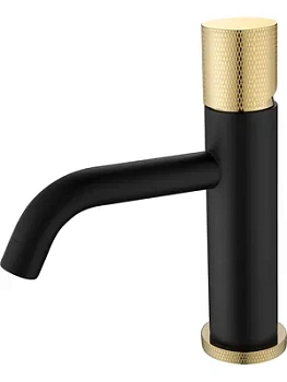 Смеситель Boheme 121-BG.2 для раковины, на 1 отверстие,однозахватный,ручка touch,черный+золото