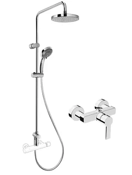 Душевая система Vitra System однозахватный смеситель, верхний/ручной душ, хром A49234EXP