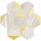 Vallelunga Nolita 6001117 Esagona Triangoli Oro Lusso 30x28