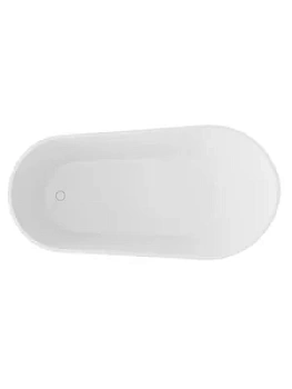 Акриловая ванна Abber (1700x800) отдельностоящая, слив-перелив, белая матовая  AB9445MW