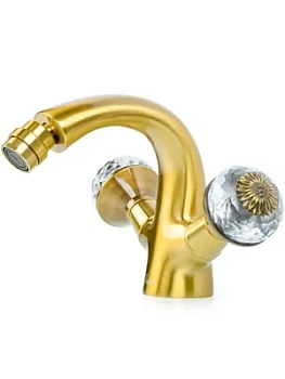 Смеситель Boheme 316-FL для биде, на 1 отверстие, двухзахватный, бронза