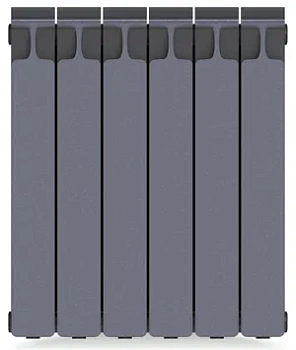 Радиатор биметаллический RIFAR 500 (577х480х100) бок. подкл, 6 секций, 1146Вт, титан