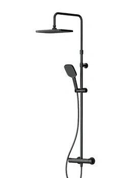 Душевая система AM.PM F078F422 термостат, ручной/верхний душ, черный матовый