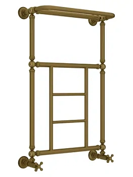 СУНЕРЖА 1452 Полотенцесушитель 860х500 состар. бронза, с полкой, нижнее подкл 05-0282-8650