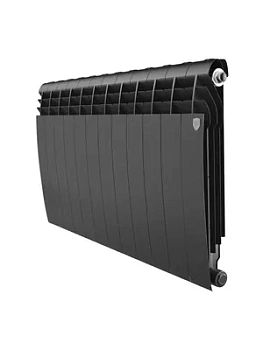 Радиатор биметаллический, 12 секций ROYAL THERMO B ВШГ:574х960х87, 2220Вт, черный НС-1682286