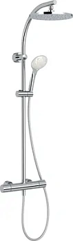 Душевая колонна Jacob Delafon E32851-CP смеситель термостат, круглый верхний/ручной душ, хром