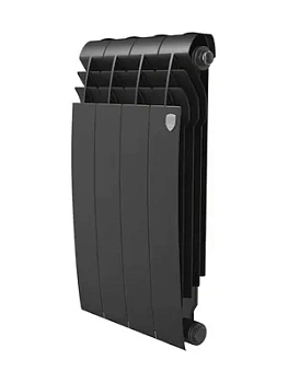 Радиатор биметаллический, 4 секции ROYAL THERMO B ВШГ:574х320х87, 740Вт, черный НС-1682287